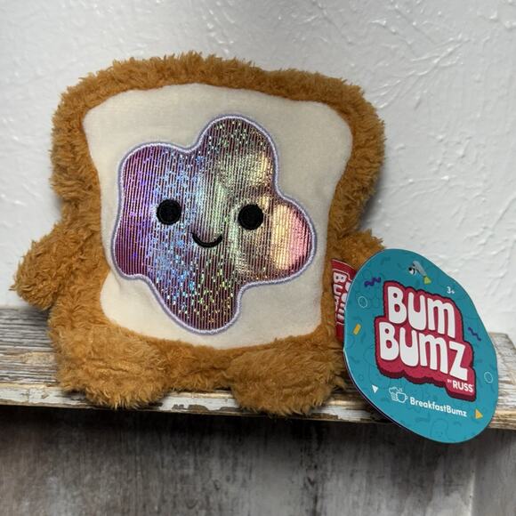 Jazwares BumBumz Breakfast Bumz Stuffed Plush Timothy Toast Bread 4.5" Brand New - Picture 1 of 14